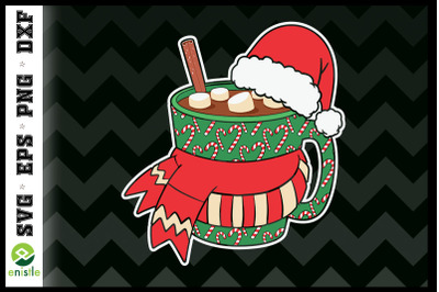 Christmas Cup Candy Cane Theme SVG