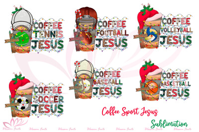 Coffee Sport Jesus Sublimation Bundle