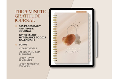 The 2023 gratitude journal/ Digital journal/ Digital monthly plann