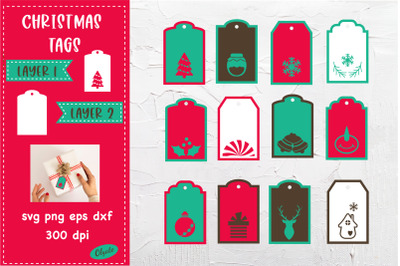 Christmas Gift Tag SVG Bundle. Christmas Gift Label SVG