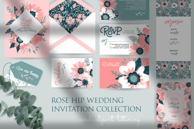 Wild rose wedding cards collection