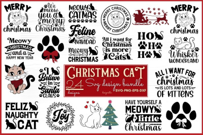 Christmas Cat SVG Bundle