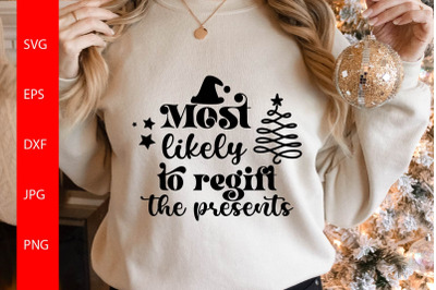 Most Likely To Regift The Presents SVG
