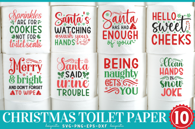 Christmas Toilet Paper SVG Bundle