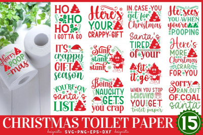 Christmas Toilet Paper SVG Bundle