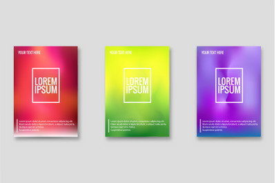 Cover Design Abstract Colorful Gradients Set of abstract color