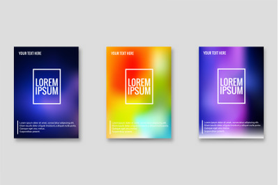 Cover Design Abstract Colorful Gradients Set of abstract color