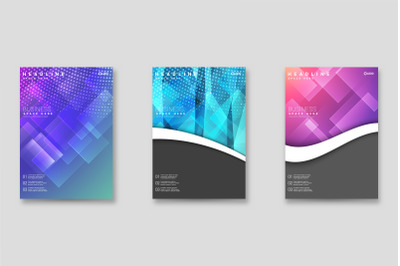 Geometric Corporate Book Cover Design Template in A4