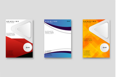 Geometric Corporate Book Cover Design Template in A4