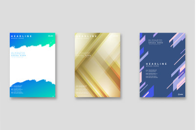 Geometric Corporate Book Cover Design Template in A4