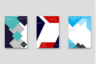 Geometric Corporate Book Cover Design Template in A4