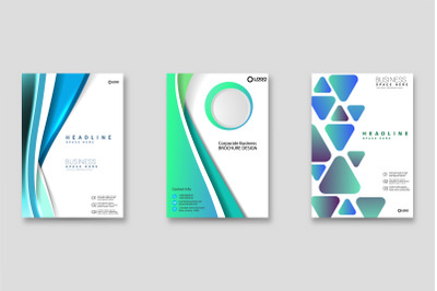 Geometric Corporate Book Cover Design Template in A4