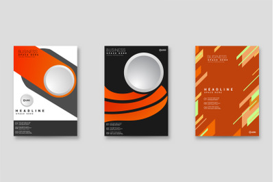 Geometric Corporate Book Cover Design Template in A4