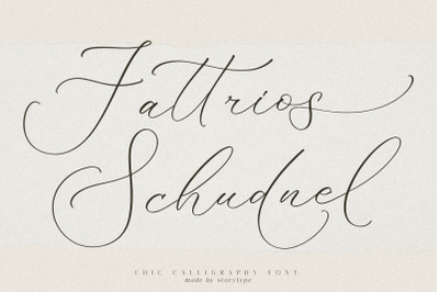 Fattrios Schudnel - Chic Calligraphy Font