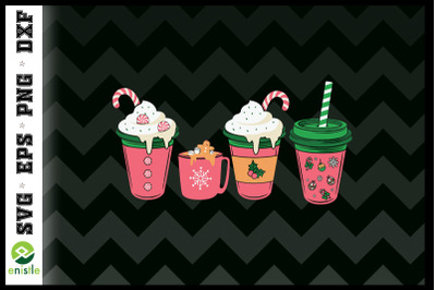 Pink Christmas coffee SVG