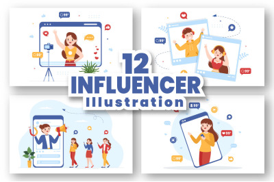 12 Celebrity Influencer Illustration