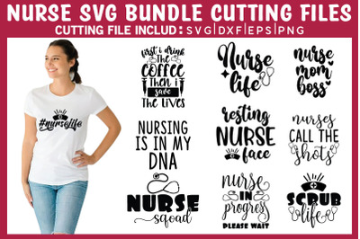 Nurse Bundle SVG DXF PNG EPS Cutting Files