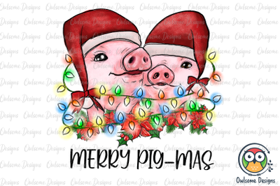 Merry Pig Mas Funny Christmas PNG Sublimation