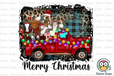 Farm Merry Christmas Sublimation