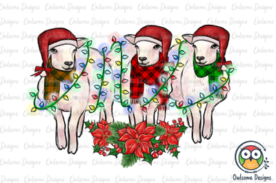 Goat Christmas PNG Sublimation