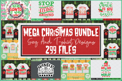 Mega Christmas Svg and T-shirt Bundle