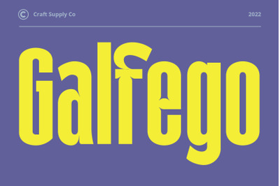 Galfego - Condensed Sans Serif