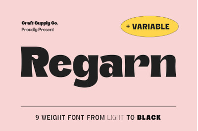 Regarn - Font Family with Variable