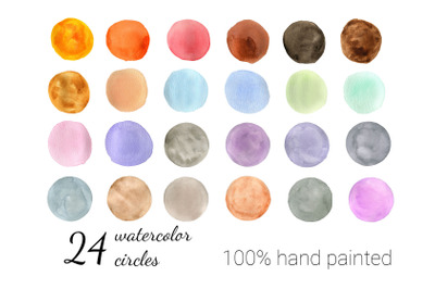 Watercolor Circles Clipart, Instagram story highlight Icons