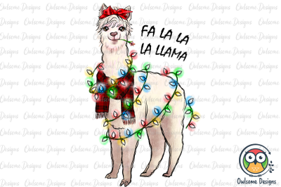 Funny Llama Christmas Sublimation