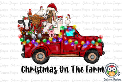 Truck Christmas PNG Sublimation