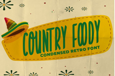 Country Foody - Condensed Retro Font