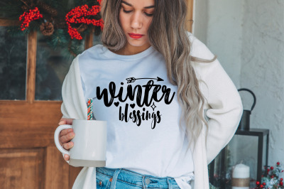 winter blessings svg