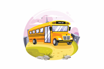 School Bus Vector Illustration