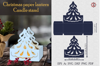 Paper Lantern Herringbone/Stencil/Paper Cut/SVG/DIY crafts.