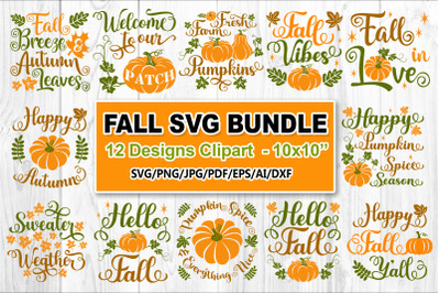 Fall Vibes Seasonal Decor SVG Bundle