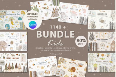 KIDS BUNDLE - Cliparts, Pattern