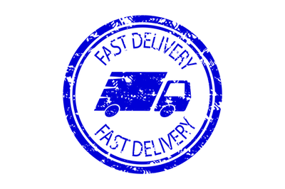Fast delivery service, texture rubber stamp, shipping company