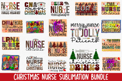 Christmas Nurse Sublimation Bundle