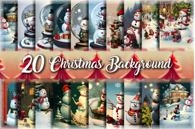 20 Christmas Backgrounds Bundle