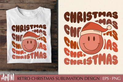 Retro Christmas Sublimation Print | Christmas Smile PNG