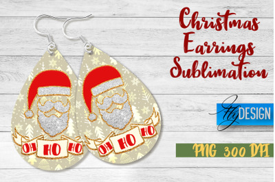 Christmas Earrings Sublimation | PNG Design | Christmas Design