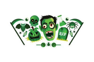 Set of Halloween Graphics Vector