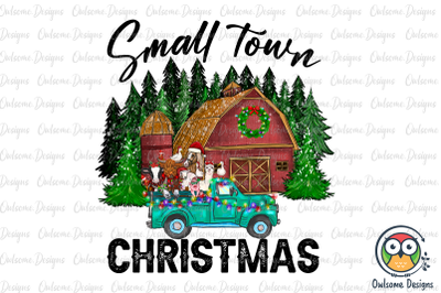 Small Town Christmas PNG Sublimation