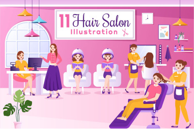 11 Hair Salon Illustration