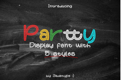 Partty - 5 Styles Display Font
