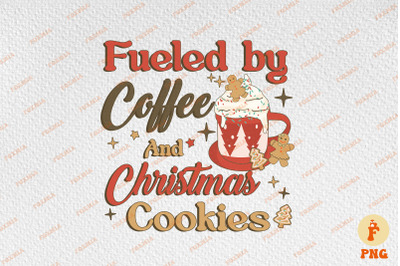 Fueled By Coffee Retro Christmas Gift Xmas Merry Christmas