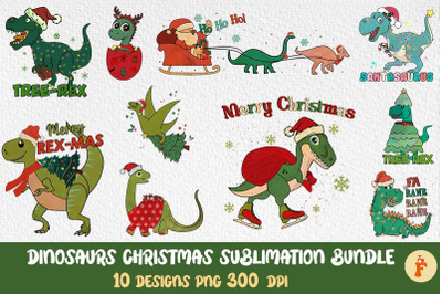 Dinosaur Christmas Sublimation Bundle