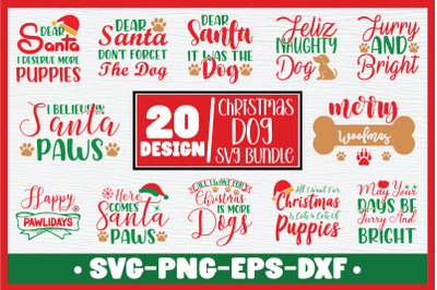 Christmas Dog Svg Bundle