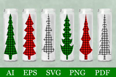 Christmas Candle SVG Bundle. Christmas Tree Candle designs