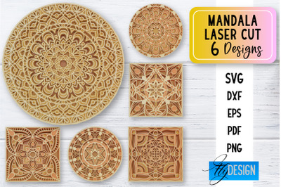 Mandala Laser Cut SVG | Mandala SVG Design | CNC files